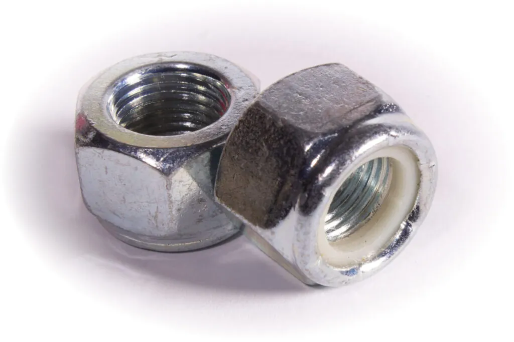 Nylok coating - two nylok coated nuts
