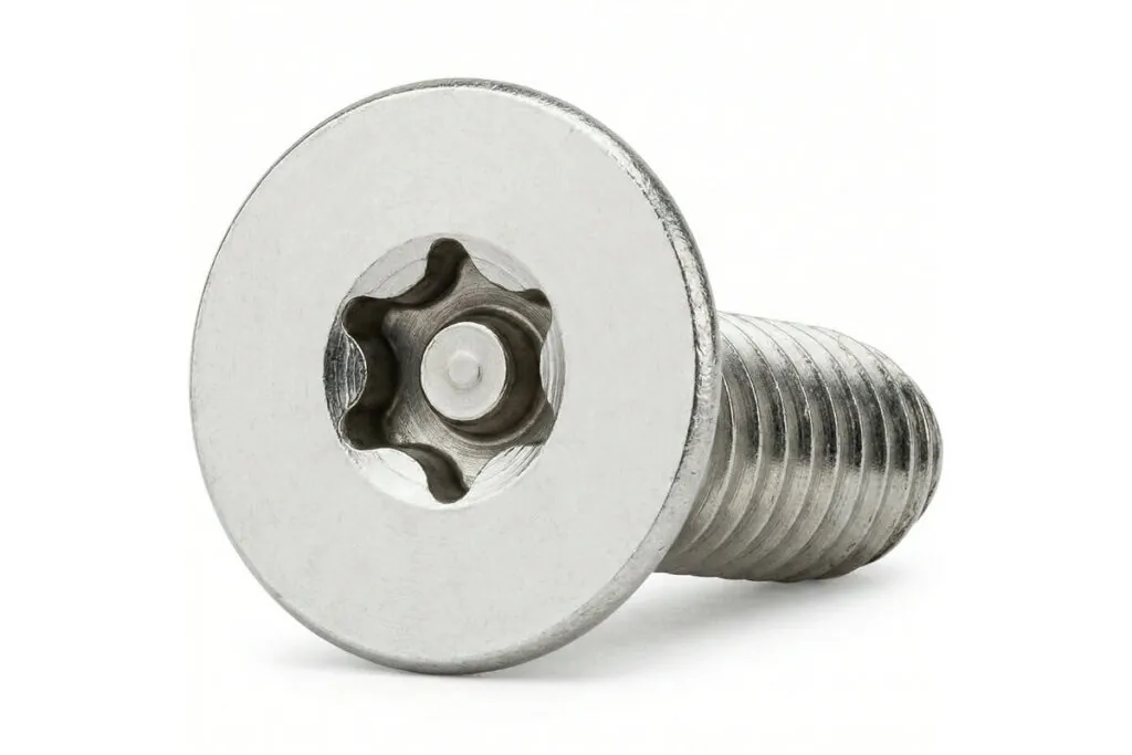 This image shows a torx screw which is a type of Torque-Resistant Drive Screws
