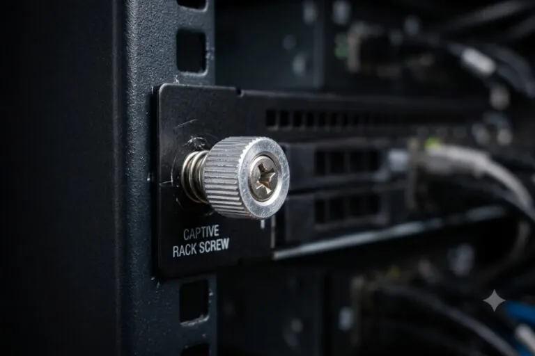 Custom captive screws retained in a sheet metal enclosure panel